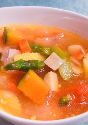簡単！彩り野菜のミネストローネ-レシピのメイン写真