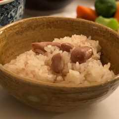 รูปของ 圧力鍋で2分★生落花生おこわ