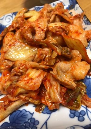 白米モリモリ☆辛旨ガッツリ豚キムチ炒め-レシピのメイン写真