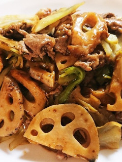 豚肉と蓮根のオイスター赤味噌炒め-レシピのメイン写真