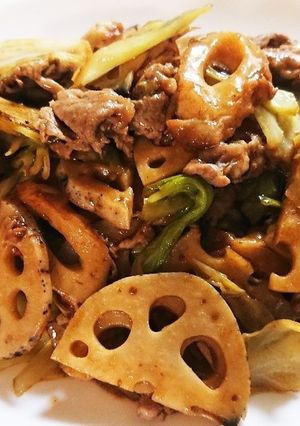 豚肉と蓮根のオイスター赤味噌炒め-レシピのメイン写真