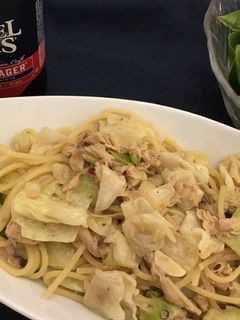 ツナとキャベツのニンニクパスタ-レシピのメイン写真