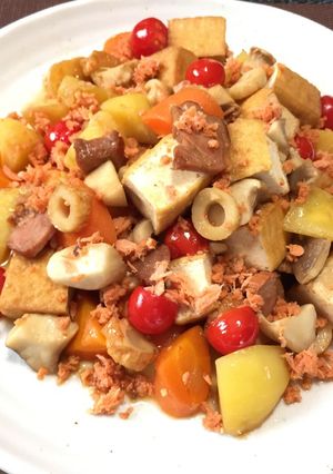 厚揚げ&野菜ミックスバター醤油味-レシピのメイン写真
