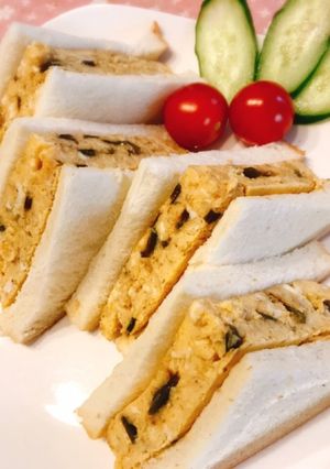 おかか昆布で厚焼き玉子サンド-レシピのメイン写真