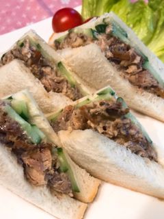 生姜こんぶで鯖マヨサンド-レシピのメイン写真
