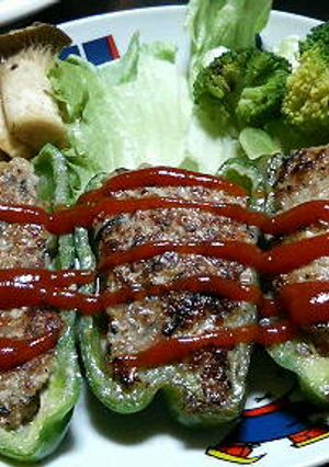 ピーマンの肉詰め☆和風＆ヘルシーに★-レシピのメイン写真