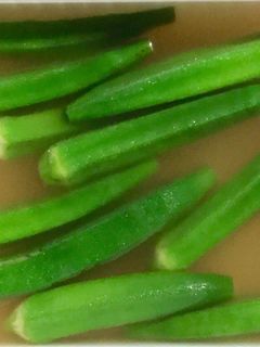 雑な男料理:オクラの白だし漬け!!-レシピのメイン写真