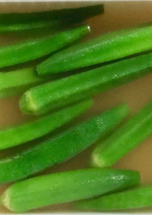 雑な男料理：オクラの白だし漬け！！-レシピのメイン写真