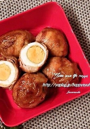 ゆで卵の豚バラ肉巻き☆照り焼き-レシピのメイン写真