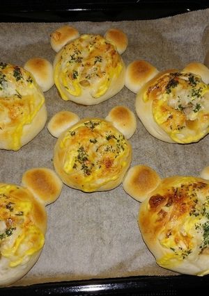 くま惣菜パン-レシピのメイン写真