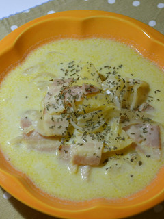 じゃがいもとベーコンの豆乳スープ-レシピのメイン写真