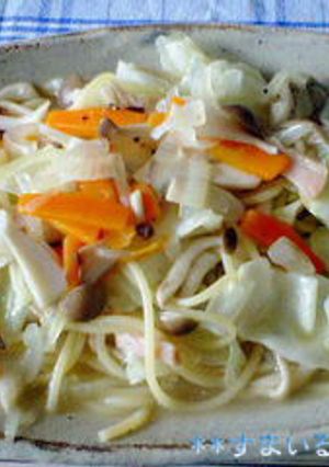 きのことキャベツのスープパスタ-レシピのメイン写真