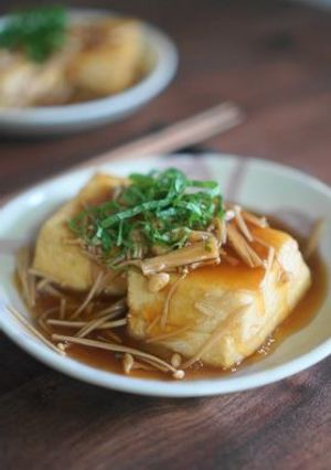 濃い白えのきで作る、豆腐の茸あんかけ-レシピのメイン写真