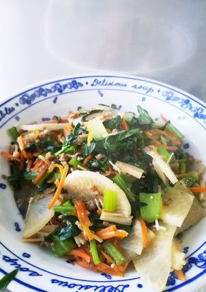 くせになる！ひき肉と野菜たっぷり生姜炒め-レシピのメイン写真