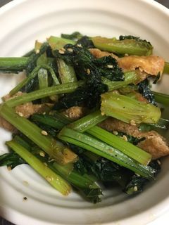 小松菜と油揚げの炒め煮-レシピのメイン写真