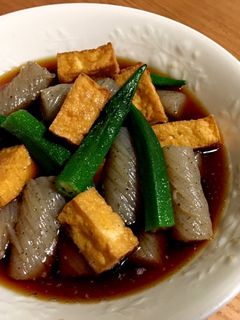 厚揚げとオクラのめんつゆ浸し-レシピのメイン写真