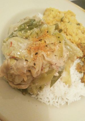 鍋に放置！鶏肉のラム酒ネギ煮込み-レシピのメイン写真