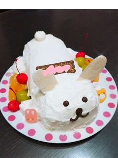 簡単!ロールケーキでうさぎちゃん☆-レシピのメイン写真