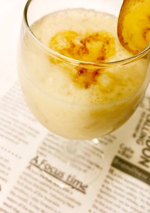 一人暮らしの飲むバナナりんごヨーグルト-レシピのメイン写真