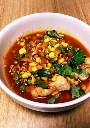 腸まで届く鶏もも肉のバリトマト煮込み-レシピのメイン写真