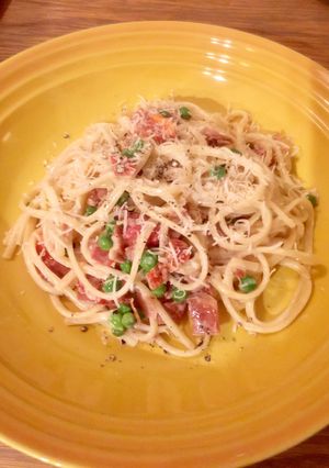 生ハムとグリンピースのクリームパスタ-レシピのメイン写真