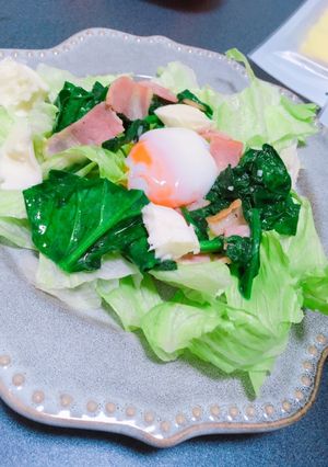 ほうれん草とベーコンの温サラダ-レシピのメイン写真