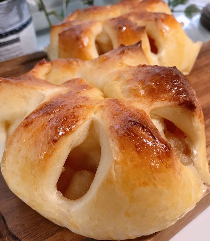 Hbで！りんごたっぷり！りんごパン by etu425☆ 【クックパッド】 簡単