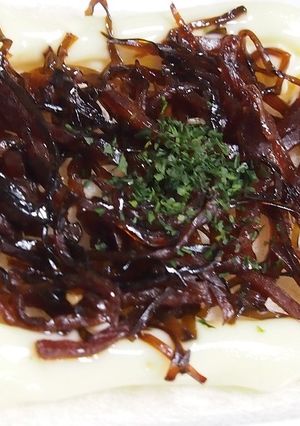 ふじっ子煮生姜こんぶのせパン-レシピのメイン写真