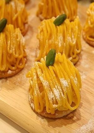 簡単！かぼちゃのミニモンブランの作り方-レシピのメイン写真