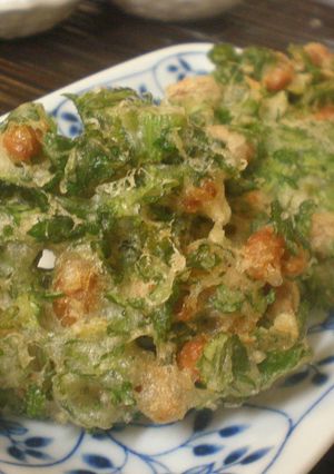 春菊&納豆の激ウマ☆かき揚げ天ぷら-レシピのメイン写真