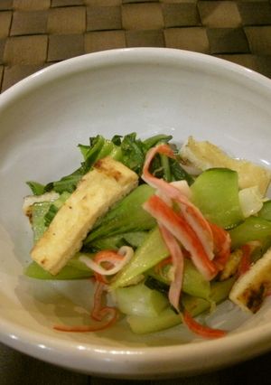 チンゲン菜の炒め物★かにかまと油揚げ入り-レシピのメイン写真