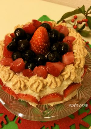 ワンコもベビーも♪糖質制限ショートケーキ-レシピのメイン写真