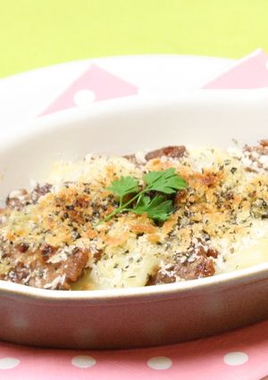 スタミナ苑焼肉とじゃがいもの香草パン粉焼-レシピのメイン写真