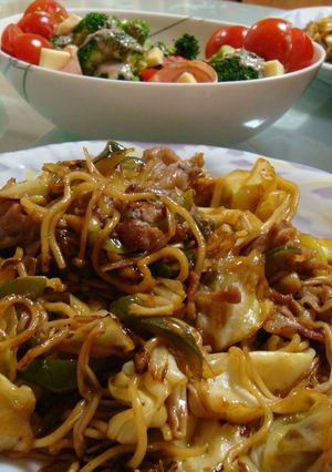 焼肉のたれジャンで焼きそば-レシピのメイン写真