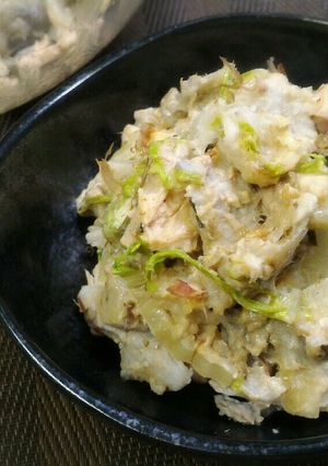 サバ缶と里芋で♪白菜入り和風ポテトサラダ-レシピのメイン写真