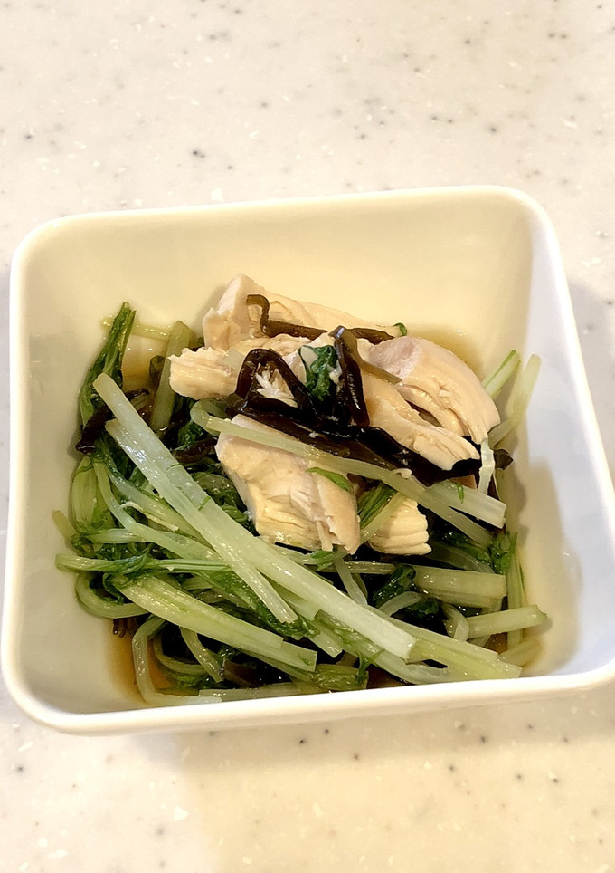 鶏ささみと水菜の煮びたし-レシピのメイン写真