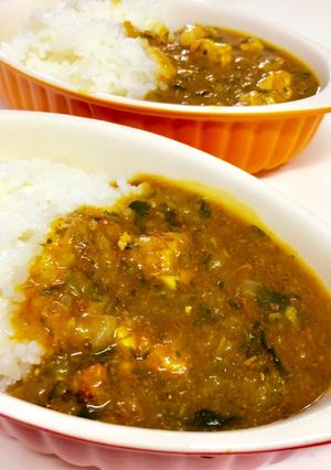 低脂質！カロリーオフ！小松菜カレー-レシピのメイン写真