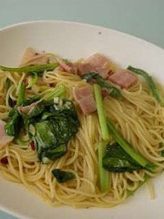 小松菜とベーコンの和風パスタ-レシピのメイン写真
