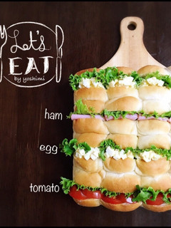 HBでサンドイッチのちぎりパン♪-レシピのメイン写真