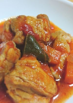 鶏もも肉のトマト煮♪-レシピのメイン写真