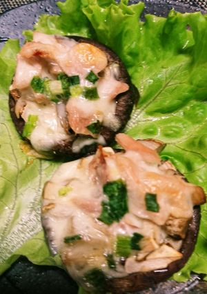 椎茸ツナチ—ズ傘焼き-レシピのメイン写真