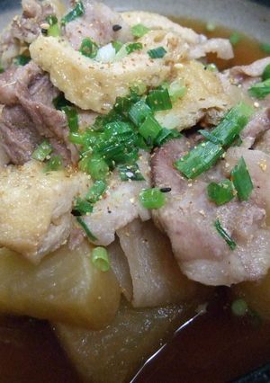 懐かしい味★大根と豚肉の甘辛煮-レシピのメイン写真