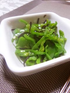 ピーマンと塩昆布の和え物-レシピのメイン写真