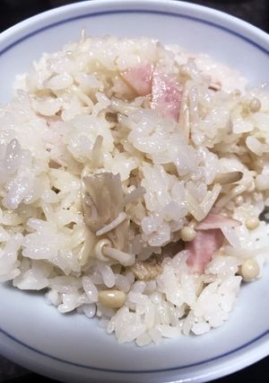 エノキとハムのオリーブオイル飯-レシピのメイン写真