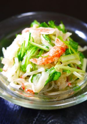 水菜切り干し大根カニカマ☆はりはり酢の物-レシピのメイン写真