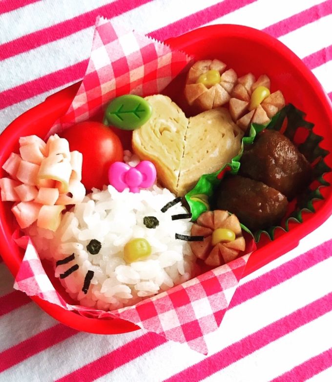 キャラ弁【キティちゃん】-レシピのメイン写真