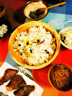 黒豆サツマイモご飯-レシピのメイン写真