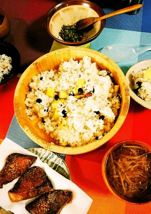 黒豆サツマイモご飯-レシピのメイン写真