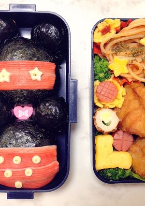 ♡ミッキーミニーおにぎり♡キャラ弁-レシピのメイン写真