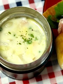 スープジャーで♡濃厚♪クラムチャウダー♪-レシピのメイン写真